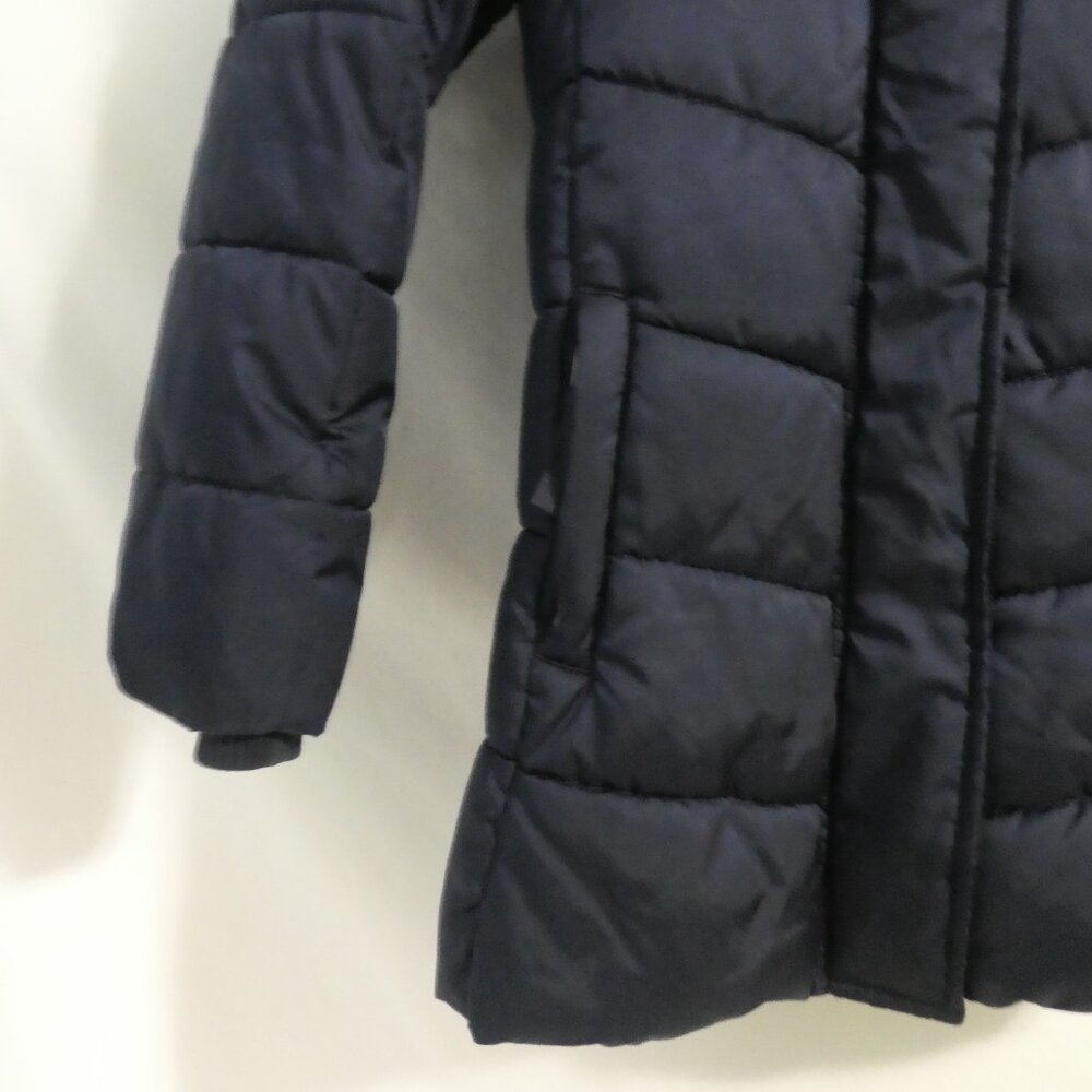 H&M | size 10-11 years | Navy Blue Hooded Quilted Puffer Coat - Parka - Jacket - Picture 7 of 13